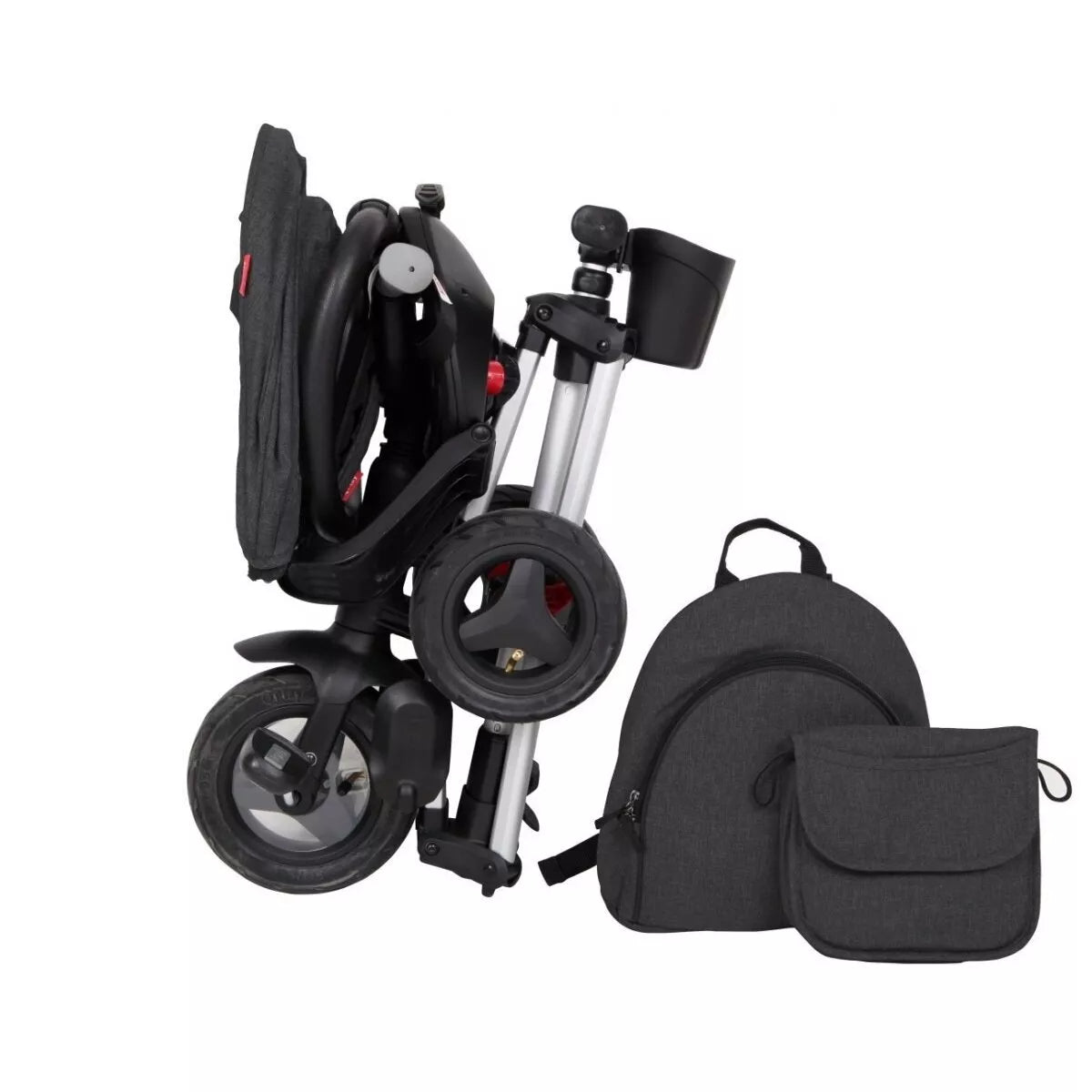 Triratukas sulankstomas  QPlay  NOVA+Rubber Red