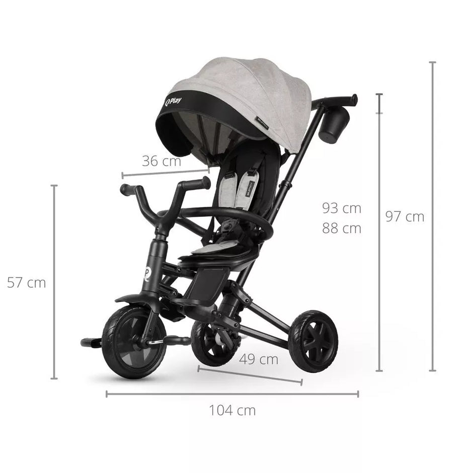 Triratukas sulankstomas  QPlay NOVA NIELLO Grey