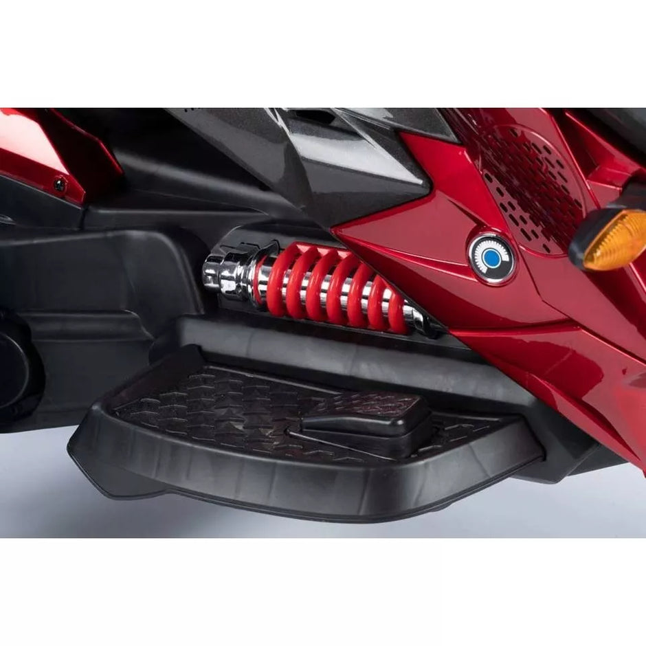 Vaikiškas elektrinis motociklas T1500-12V-EVA -Lakuotas, Red