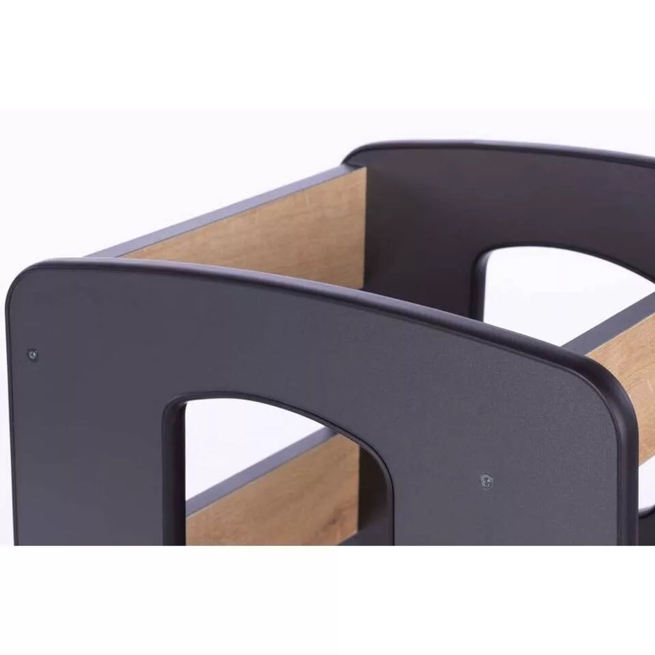 Virtuvės bokštelis vaikams Drewex KITCHEN HELPER Graphite/Oak