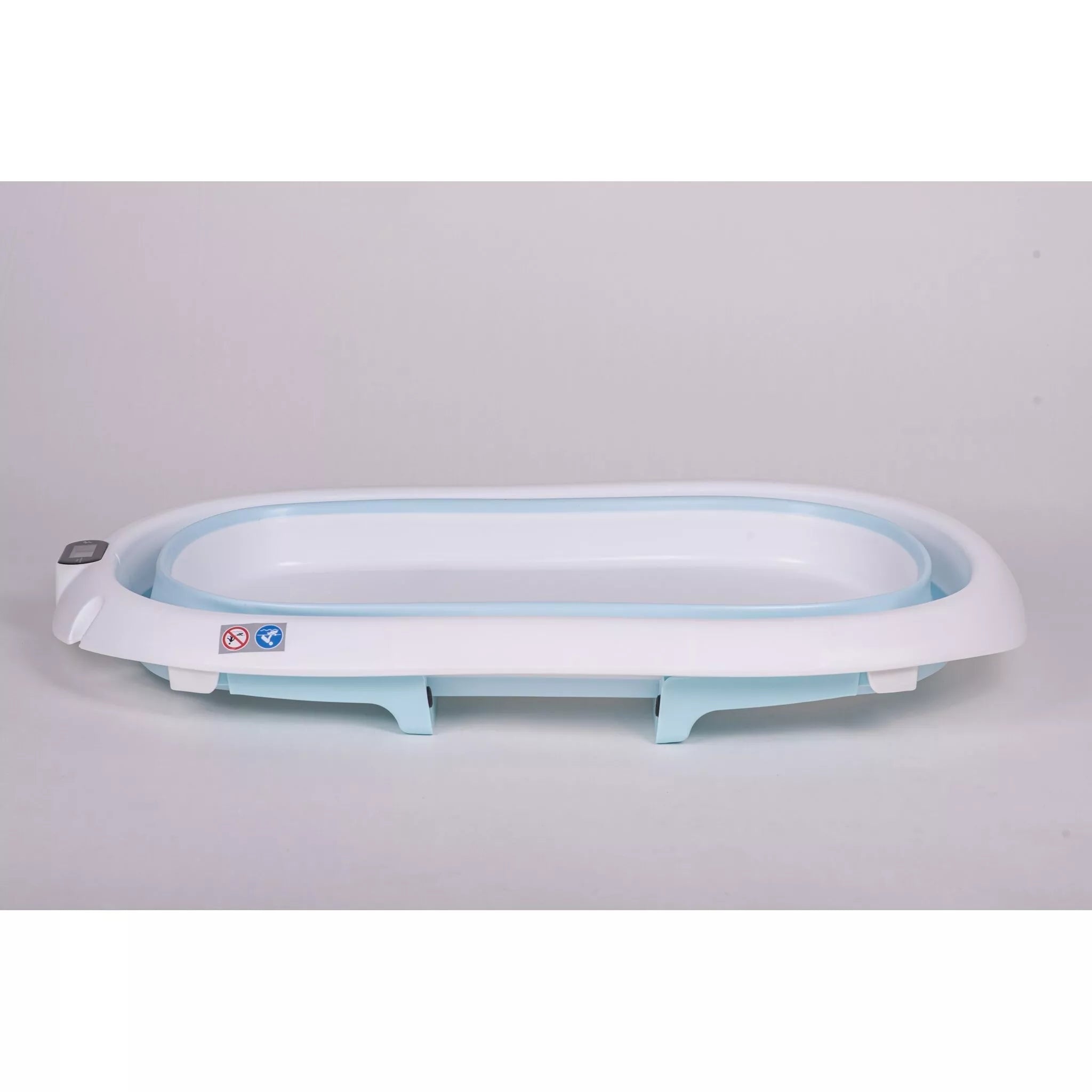 Sulankstoma kūdikio vonelė su termometru ir pagalve BATH&CARE Pink