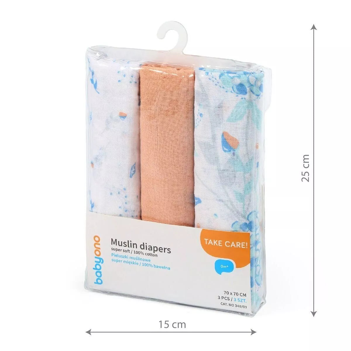 Vystyklai MUSLIN BabyOno 348/09-3 vnt