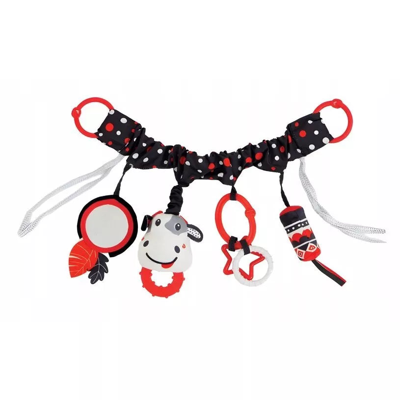 Žaislas prie vežimėlio Balibazoo  SENSORY TOYS COW
