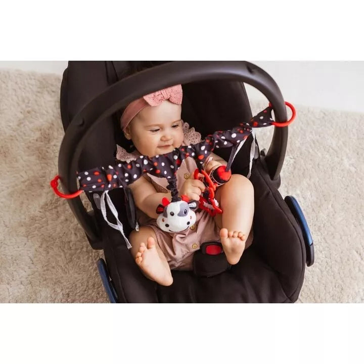 Žaislas prie vežimėlio Balibazoo  SENSORY TOYS COW