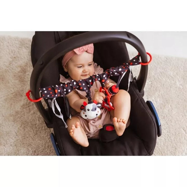 Žaislas prie vežimėlio Balibazoo  SENSORY TOYS COW