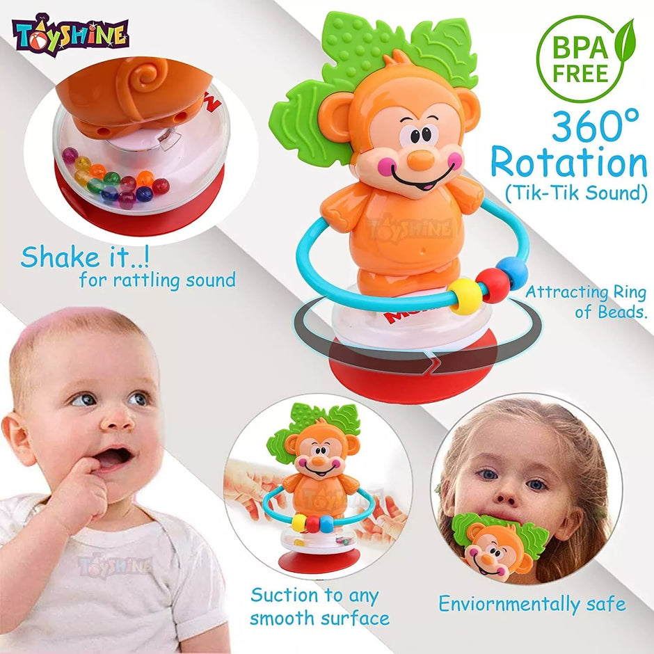 Žaislas su siurbtuku BamBam MONKEY