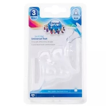 Žindukai silikoninis Universal Teat Canpol 18/117 ,12m+